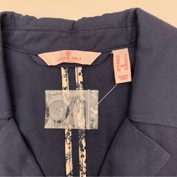 Laurie Felt Belted Utility Jacket with Contrast
Print Detai Indigo Sz 8 - Picture 3 of 12